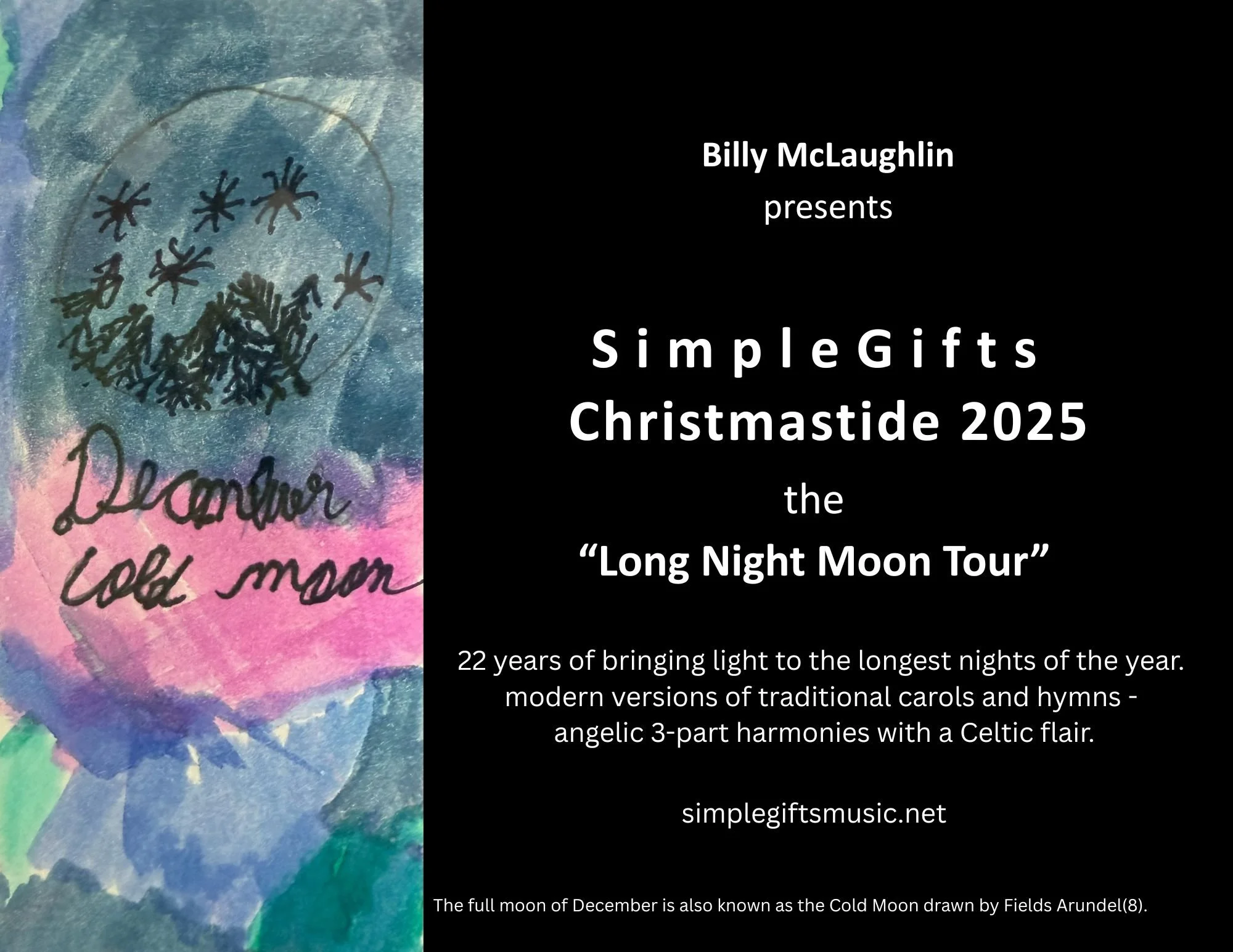 SOLD OUT: Billy McLaughlin presents SimpleGifts Christmastide 2025